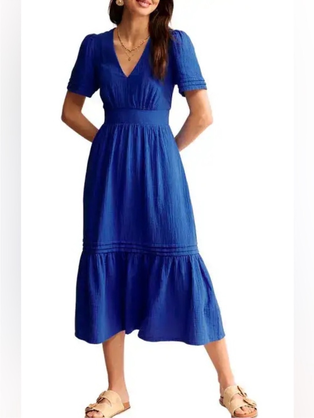 Boden Eve Double Cloth Midi Dress 6P - Picture 3 of 10